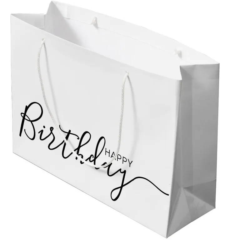 Custom branded gift bag produced by Rowan Prints & Brands